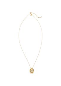 LANDS' END Wasserfeste Halskette mit langem Knotenanh&auml;nger f&uuml;r Damen, Damen, size: regular, Gelb, Messing, by Lands' End