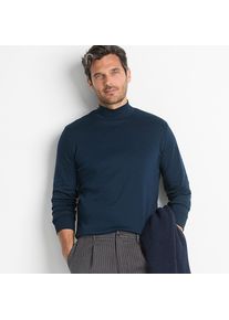 LANDS' END Supima Stehbundshirt f&uuml;r Herren, Classic Fit, Herren, size: regular, Blau, Baumwolle, by Lands' End