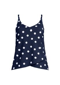 LANDS' END Tankinitop mit Tulpensaum chlorresistent f&uuml;r Damen, Damen, size: regular, Blau, Nylon-Mischung, by Lands' End