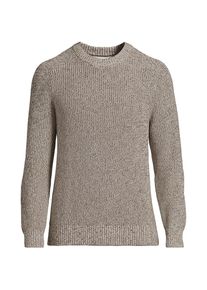 LANDS' END Melierter Rundhalspullover DRIFTER f&uuml;r Herren, Herren, size: regular, Braun, Baumwolle, by Lands' End