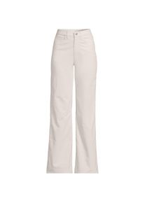 LANDS' END Feincord-Schlaghose High Waist f&uuml;r Damen in Petite-Gr&ouml;&szlig;e, Damen, size: petite, Elfenbein, by Lands' End