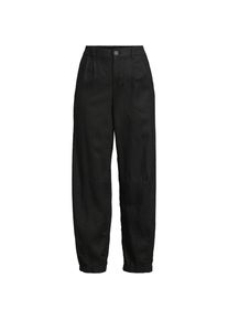 LANDS' END Premium Reinleinen-Barrelhose mit Bundfalten, Damen, size: regular, Schwarz, Leinen, by Lands' End