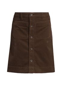 LANDS' END Durchgekn&ouml;pfter Mid Waist Feincord-Rock, Damen, size: regular, Braun, Baumwoll-Mischung, by Lands' End
