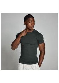Myprotein MP Herren Origin geripptes T-Shirt in Muskelpassform &ndash; Verwaschenes Schwarz - L