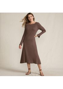 LANDS' END Strickkleid Silk Touch f&uuml;r Damen in Petite-Gr&ouml;&szlig;e, Damen, size: petite, Braun, Polyester/Nylon/Viskose, by Lands' End