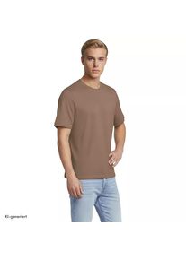 LANDS' END Super-T Kurzarm-Shirt f&uuml;r Herren, Classic Fit, Herren, size: regular, Braun, Baumwolle, by Lands' End
