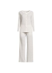 LANDS' END Gemustertes Pyjama-Set f&uuml;r Damen, Damen, size: regular, Blau, Polyester/Viskose/Polyester-Mischung, by Lands' End