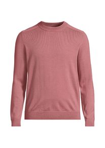 LANDS' END Merino-Rundhalspullover f&uuml;r Herren, Herren, size: regular, Rot, Wolle, by Lands' End