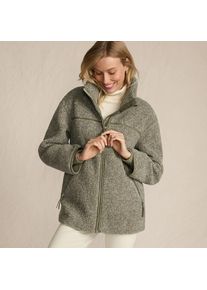 LANDS' END Sherpa-Fleecejacke f&uuml;r Damen, Damen, size: regular, Gr&uuml;n, Polyester, by Lands' End