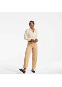 LANDS' END Lange leichte Flanellbluse f&uuml;r Damen, Damen, size: regular, Gelb, by Lands' End