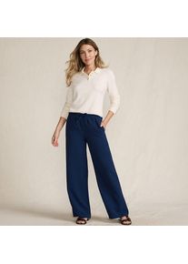 LANDS' END Flie&szlig;ende Webhose mit Elastikbund f&uuml;r Damen in Petite-Gr&ouml;&szlig;e, Damen, size: petite, Blau, Polyester, by Lands' End