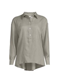 LANDS' END Premium Reinleinen-Schlupfbluse in Petite-Gr&ouml;&szlig;e, Damen, size: petite, Gr&uuml;n, Leinen, by Lands' End