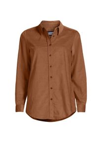 LANDS' END Feincord-Hemdbluse f&uuml;r Damen in Petite-Gr&ouml;&szlig;e, Damen, size: petite, Orange, Baumwolle, by Lands' End