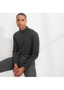 LANDS' END Super-T Stehbundshirt f&uuml;r Herren, Classic Fit, Herren, size: regular, Schwarz, Baumwolle, by Lands' End