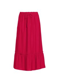 LANDS' END Wadenlanger Ready to Go Volantrock f&uuml;r Damen, Damen, size: regular, Rot, Nylon/Viskose, by Lands' End