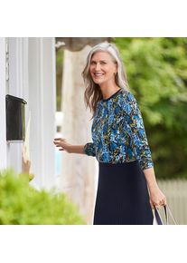 LANDS' END Lang&auml;rmeliges Supima-Shirt mit Rundausschnitt f&uuml;r Damen in Petite-Gr&ouml;&szlig;e, Damen, size: petite, Blau, by Lands' End