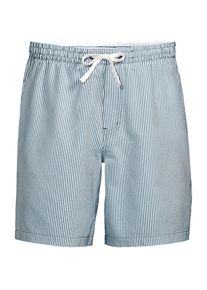 LANDS' END Seersucker-Badeshorts mit Hydroliner f&uuml;r Herren, 18 cm, Herren, size: regular, Blau, Elasthan/Polyester-Mischung, by Lands' End