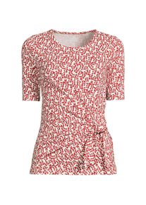LANDS' END Baumwolle/Modal-Shirt mit Bindeschleife f&uuml;r Damen, Damen, size: regular, Orange, Baumwolle Modal, by Lands' End