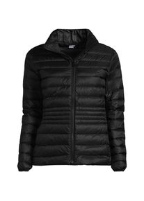 LANDS' END Ultraleichte verstaubare Daunenjacke Wanderweight in Plus-Gr&ouml;&szlig;e, Damen, size: plus, Schwarz, Nylon, by Lands' End