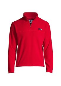 Anyweather Fleece-Pullover mit Rei&szlig;verschluss, Herren, size: regular, Rot, Polyester, by Lands' End