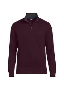 Rei&szlig;verschluss-Pullover aus Bedford-Ripp f&uuml;r Herren, Herren, size: regular, Lila, Baumwolle, by Lands' End