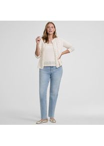 LANDS' END Straight Fit Recover High Waist Jeans in Plus-Gr&ouml;&szlig;e, Damen, size: plus, Blau, Baumwoll-Mischung, by Lands' End