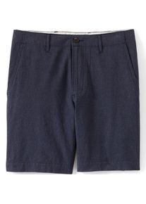 LANDS' END Soft Ease Classic Fit Leinenmix-Shorts f&uuml;r Herren, 18 cm, Herren, size: regular, Blau, Leinen/Baumwoll-Mischung, by Lands' End