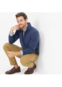 LANDS' END Rei&szlig;verschluss-Pullover aus Bedford-Ripp f&uuml;r Herren in Tallgr&ouml;&szlig;e, Herren, size: tall, Blau, Baumwolle, by Lands' End