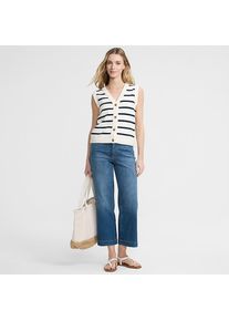 LANDS' END Recover Culotte-Jeans High Waist in Petite-Gr&ouml;&szlig;e, Damen, size: petite, Blau, Baumwolle/Elasthan, by Lands' End