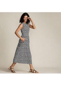 LANDS' END &Auml;rmelloses Midikleid f&uuml;r Damen, Damen, size: regular, Schwarz, Baumwolle/Viskose/Baumwoll-Mischung, by Lands' End