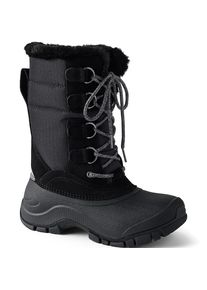LANDS' END Schneestiefel EXPEDITION f&uuml;r Damen, Damen, size: regular, Schwarz, Nylon/Leder/Gummi, by Lands' End