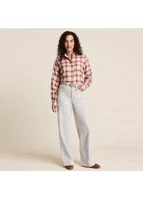 LANDS' END Breitcord-Hose High Waist mit weitem Bein f&uuml;r Damen in Petite-Gr&ouml;&szlig;e, Damen, size: petite, Elfenbein, Baumwoll-Mischung, by Lands' End