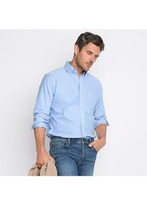 LANDS' END CLASSIC FIT. Buttondown-Kragen. Oxfordhemd, Herren, size: regular, Blau, Baumwolle, by Lands' End