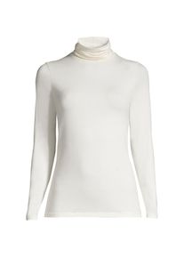 LANDS' END Rollkragenshirt aus Baumwoll/Modalmix, Damen, size: regular, Elfenbein, Baumwolle/Elasthan/Baumwolle Modal, by Lands' End