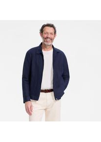 LANDS' END Premium Reinleinen-Bomberjacke, Herren, size: Mens Regular, Blau, Leinen, by Lands' End