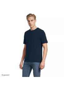LANDS' END Super-T Kurzarm-Shirt f&uuml;r Herren, Classic Fit, Herren, size: regular, Blau, Baumwolle, by Lands' End