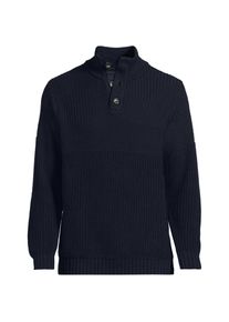 LANDS' END Strukturierter Troyer-Pullover Drifter f&uuml;r Herren, Herren, size: regular, Blau, Baumwolle, by Lands' End