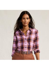 LANDS' END Boyfriend-Bluse aus Flanell f&uuml;r Damen in Petite-Gr&ouml;&szlig;e, Damen, size: petite, Pink, Baumwolle, by Lands' End