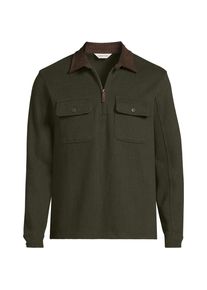 LANDS' END Bedford-Polopullover mit Rei&szlig;verschluss f&uuml;r Herren, Herren, size: regular, Braun, Baumwoll-Mischung/Polyester-Mischung, by Lands' End