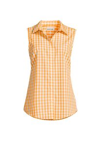 LANDS' END B&uuml;gelleichte &auml;rmellose Hemdbluse f&uuml;r Damen, Damen, size: regular, Orange, Baumwolle, by Lands' End