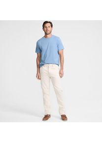 LANDS' END Supima Kurzarm-Shirt mit Rundhalsausschnitt f&uuml;r Herren, Herren, size: regular, Blau, Baumwolle, by Lands' End
