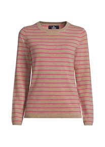 LANDS' END Kaschmir-Pullover mit rundem Ausschnitt, Damen, size: regular, Beige, Kaschmir, by Lands' End
