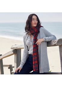 LANDS' END Offener Cardigan f&uuml;r Damen in Petite-Gr&ouml;&szlig;e, Damen, size: petite, Grau, Baumwolle, by Lands' End