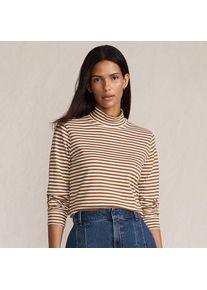 LANDS' END Stehkragen-Shirt in Petite-Gr&ouml;&szlig;e, Damen, size: petite, Braun, Baumwolle, by Lands' End
