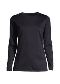 LANDS' END Supima-Shirt, Langarm, Damen, size: regular, Schwarz, Baumwolle, by Lands' End