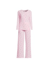 LANDS' END Gemustertes Pyjama-Set f&uuml;r Damen, Damen, size: regular, Pink, Polyester/Viskose/Polyester-Mischung, by Lands' End