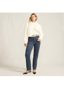 LANDS' END Rail Straight Feincordhose High Waist f&uuml;r Damen, Damen, size: regular, Blau, Elasthan/Baumwoll-Mischung, by Lands' End