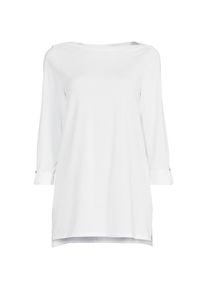 LANDS' END Langes Supima-Shirt mit U-Boot-Ausschnitt f&uuml;r Damen, Damen, size: regular, Wei&szlig;, Baumwolle, by Lands' End
