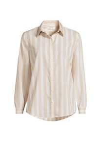 LANDS' END B&uuml;gelfreie Baumwoll-Bluse in Plus-Gr&ouml;&szlig;e, Damen, size: plus, Beige, Baumwolle, by Lands' End