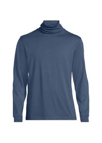 LANDS' END Super-T Rollkragenshirt f&uuml;r Herren, Classic Fit, Herren, size: regular, Blau, Baumwolle, by Lands' End